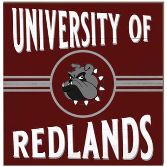 University of Redlands Bulldogs 10'' x 10'' Retro Team Plaque
