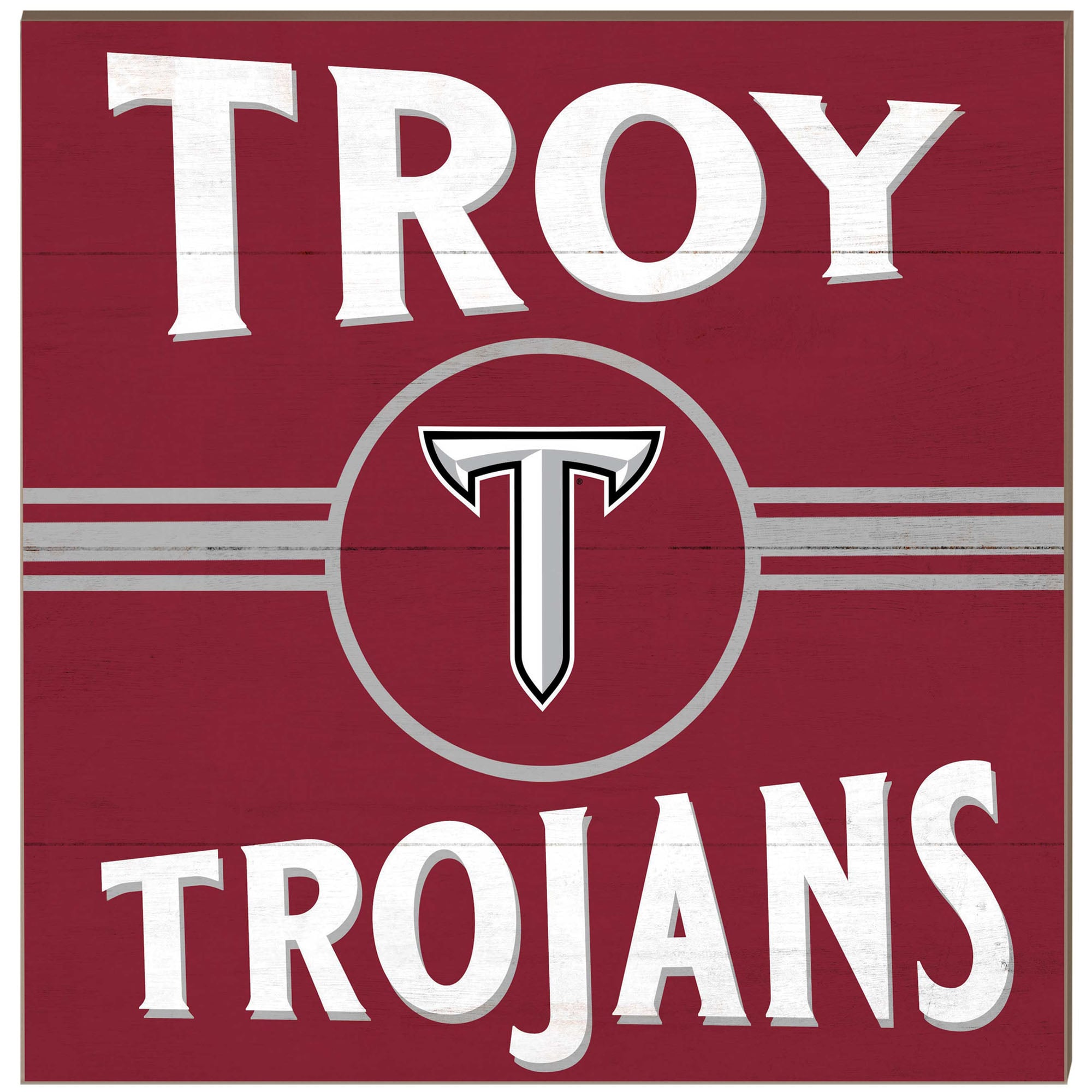 Troy University Trojans 10'' x 10'' Retro Team Plaque