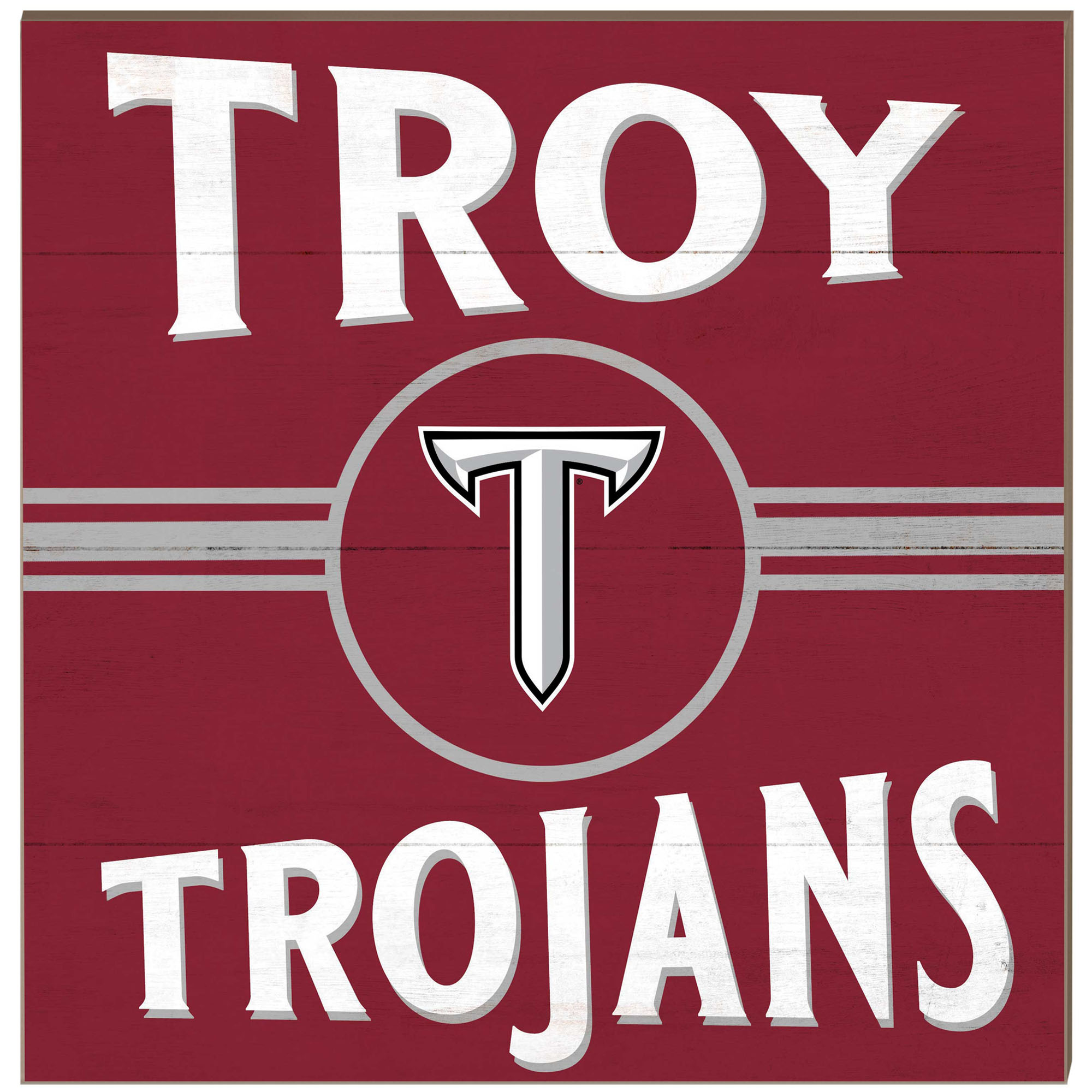 Troy University Trojans 10” x 10” Retro Team Plaque Troy University Trojans 10” x 10” Retro Team Plaque