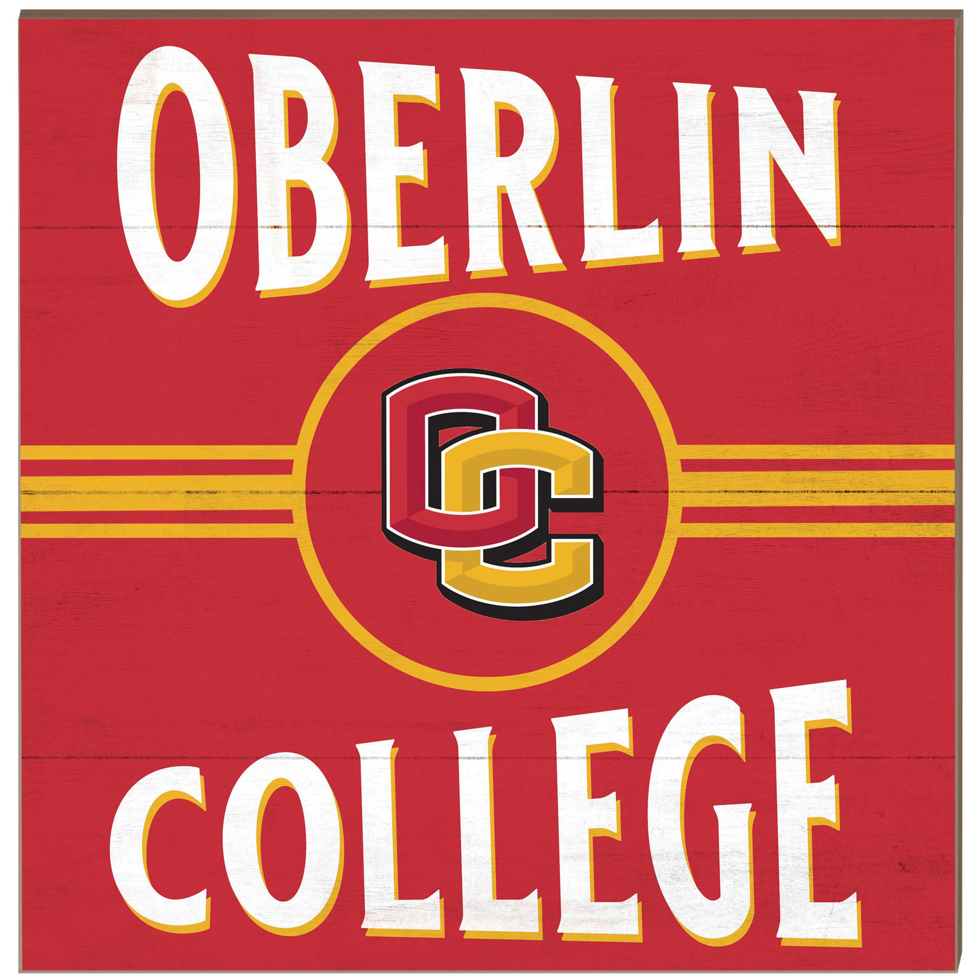 Oberlin Yeomen 10'' x 10'' Retro Team Plaque