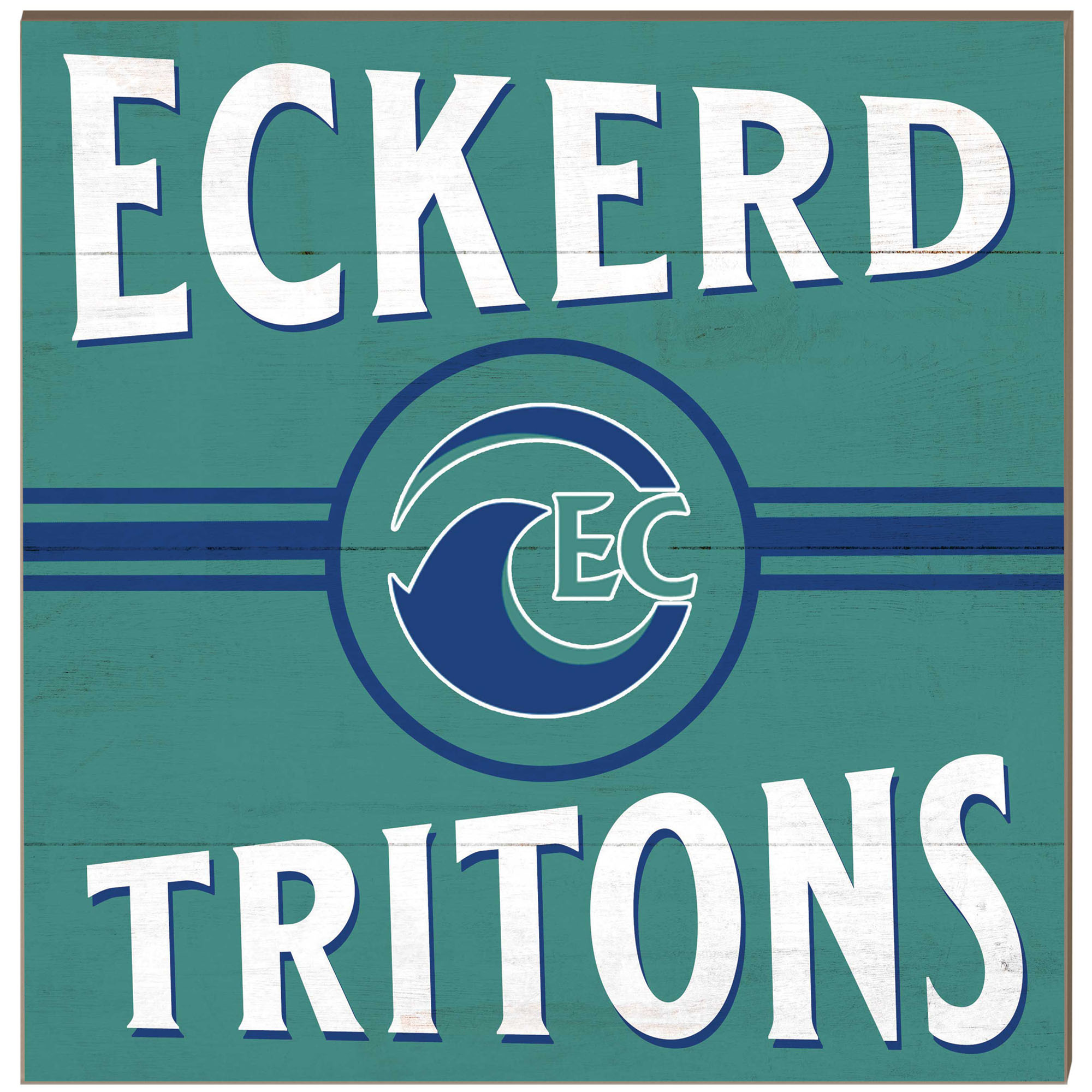 Eckerd Tritons 10'' x 10'' Retro Team Plaque