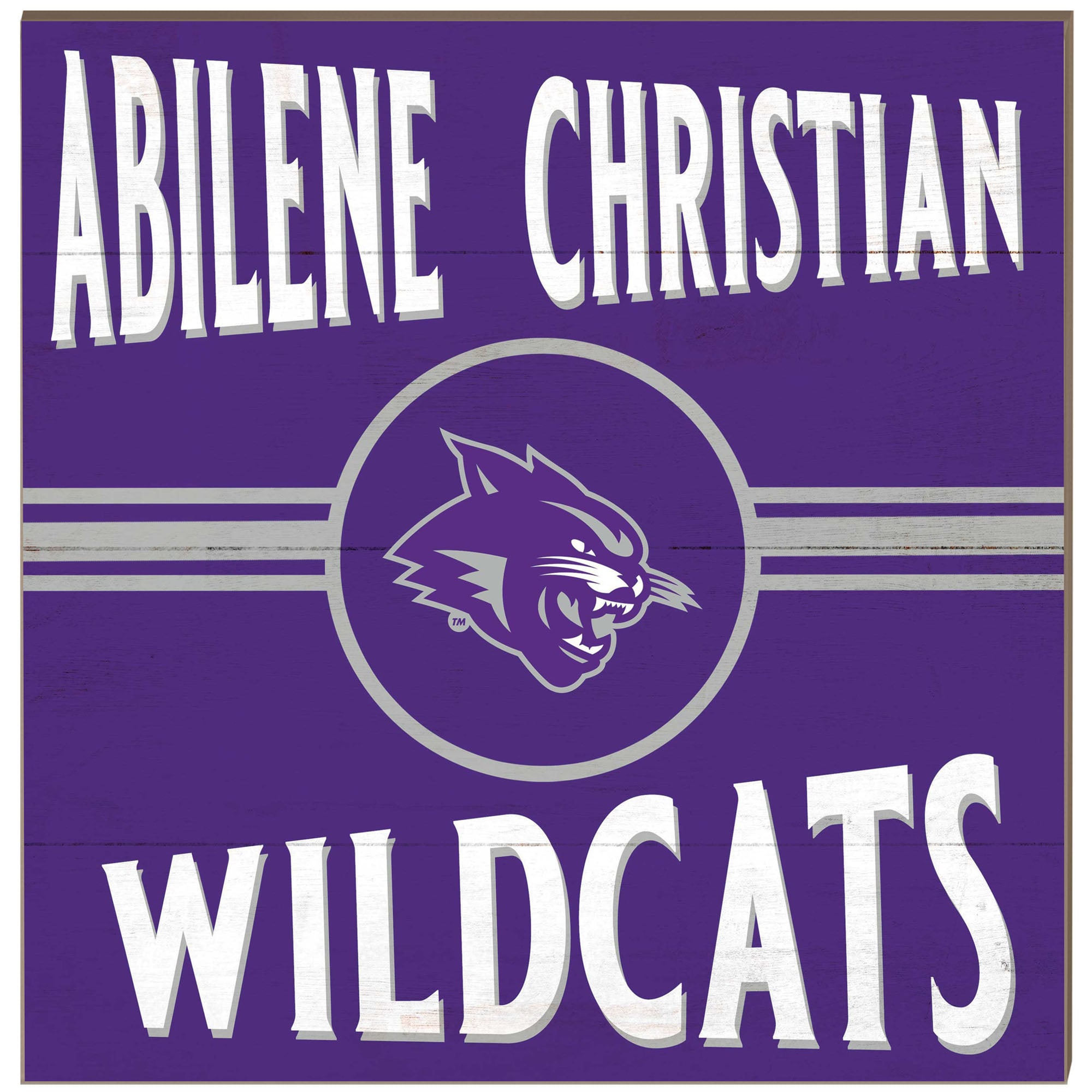 Abilene Christian University Wildcats 10'' x 10'' Retro Team Plaque