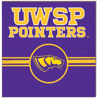Wisconsin-Stevens Point Pointers 10'' x 10'' Retro Team Plaque