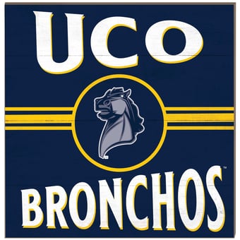 Central Oklahoma Bronchos 10'' x 10'' Retro Team Plaque