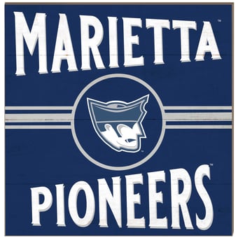Marietta College Pioneers 10'' x 10'' Retro Team Plaque