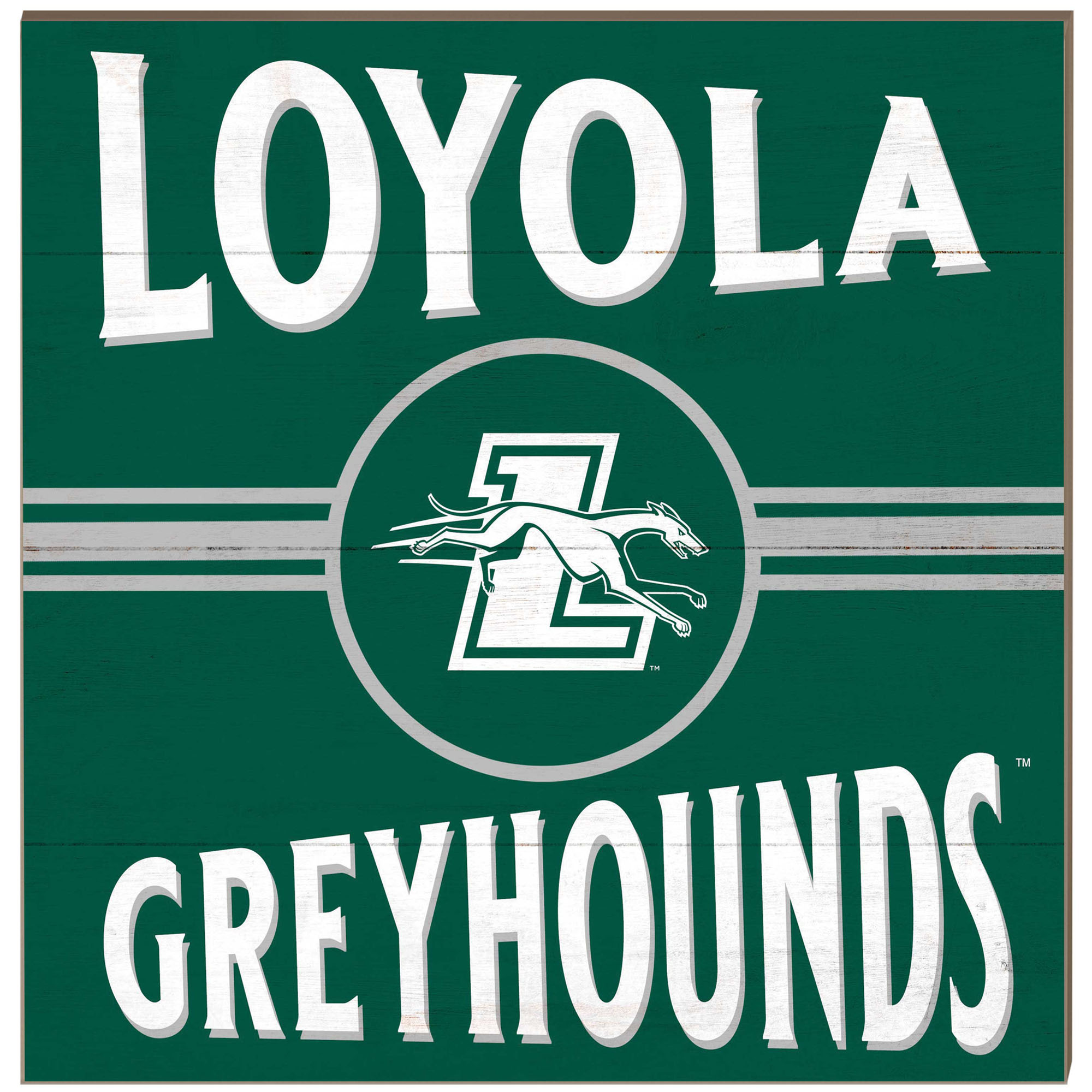 Loyola Greyhounds 10'' x 10'' Retro Team Plaque