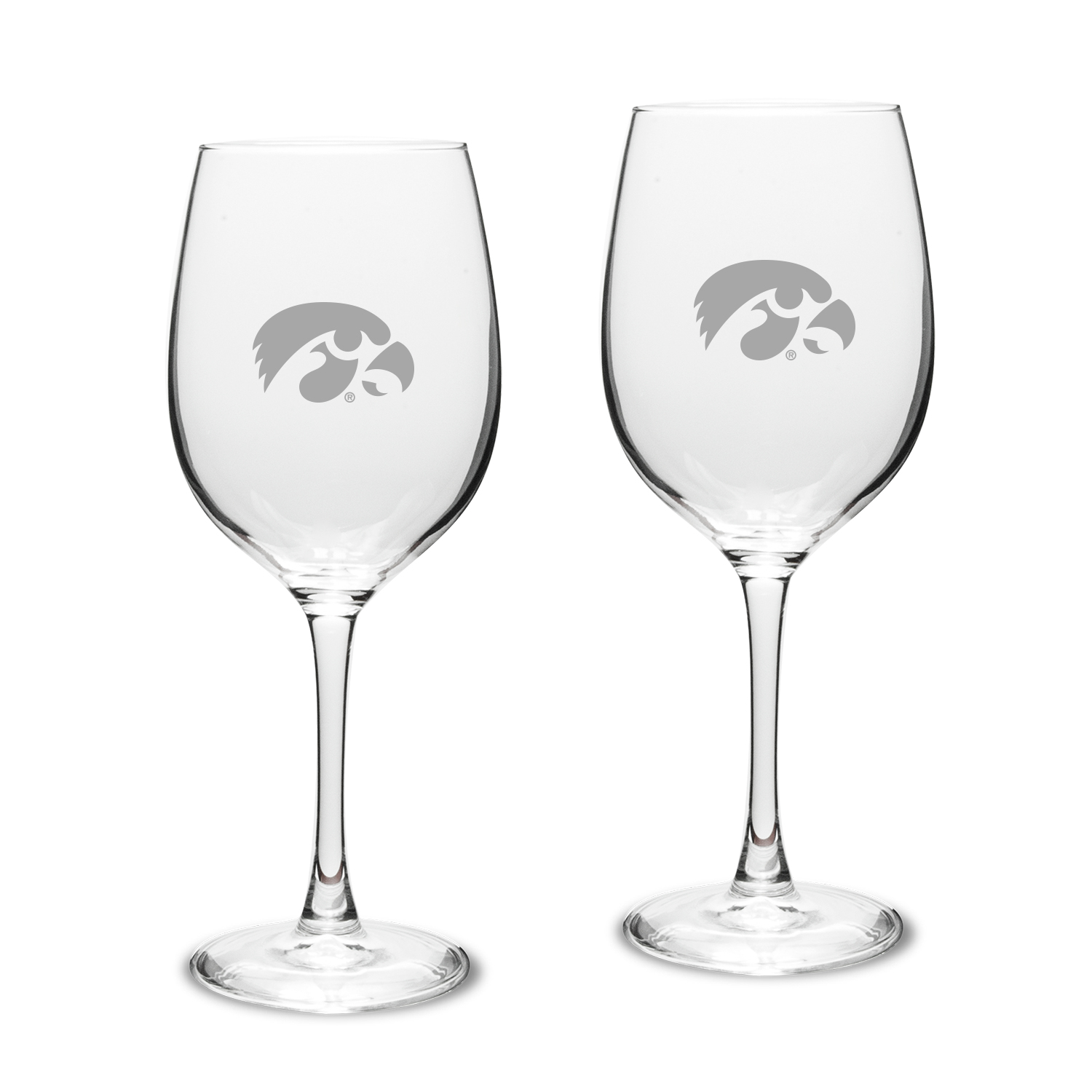 Iowa Hawkeyes 16oz. 2-Piece Traditional White Wine Glass Set