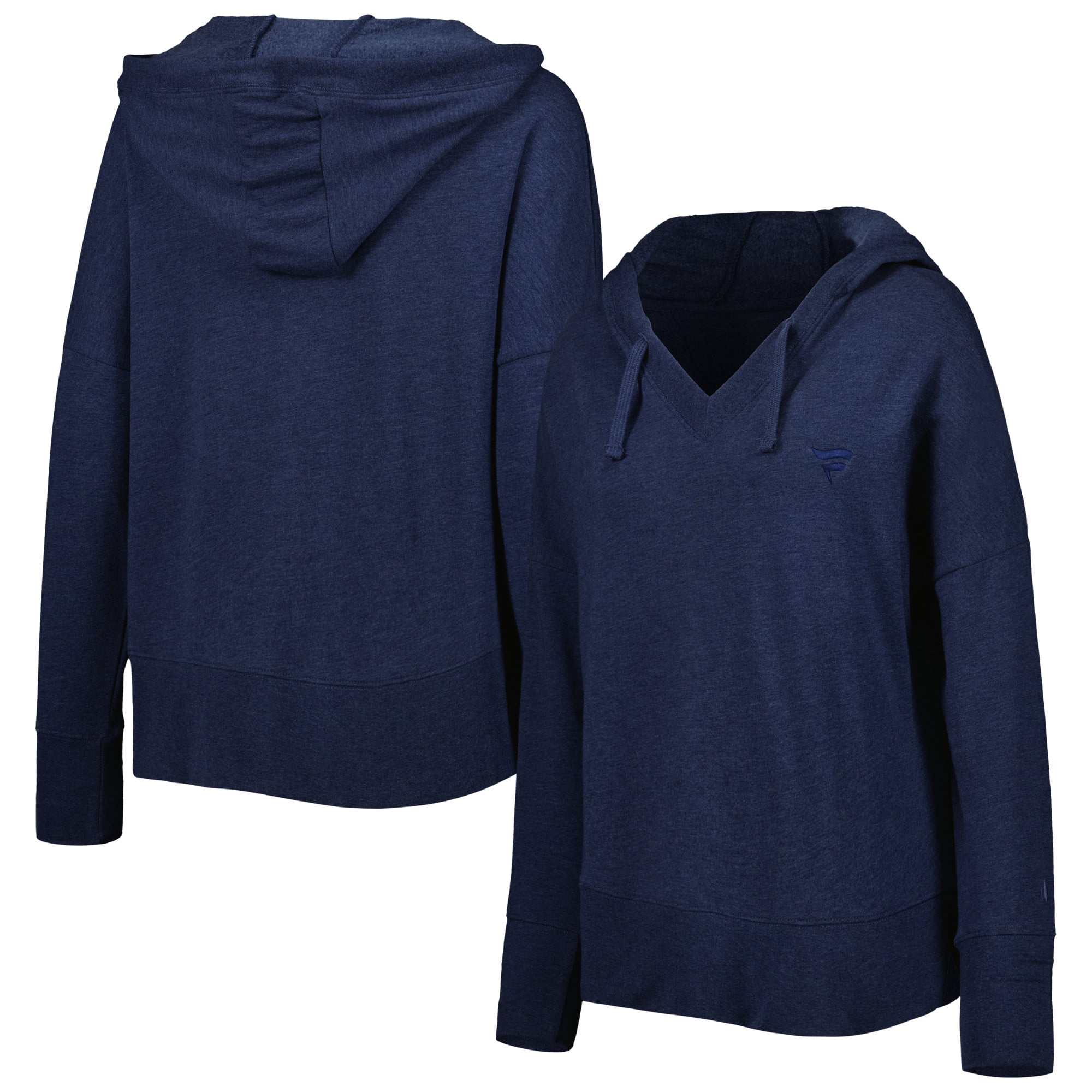 Felpa con cappuccio tri-blend con scollo a V e scollo a V Johnnie-O Navy Fanatics Corporate Carrie da donna