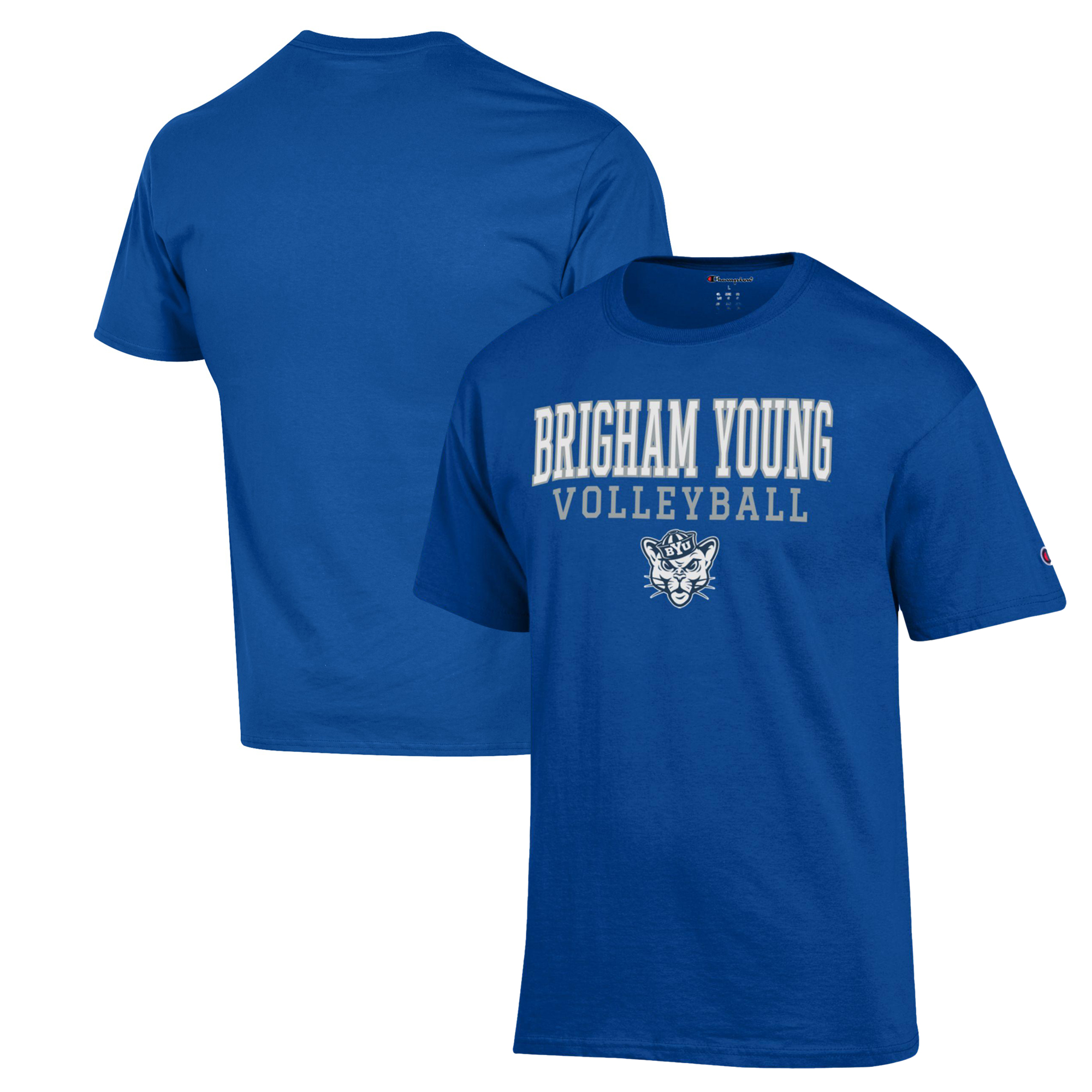 Men’s Champion Royal BYU Cougars Stack Logo Volleyball Powerblend T-Shirt Men’s Champion Royal BYU Cougars Stack Logo Volleyball Powerblend T-Shirt