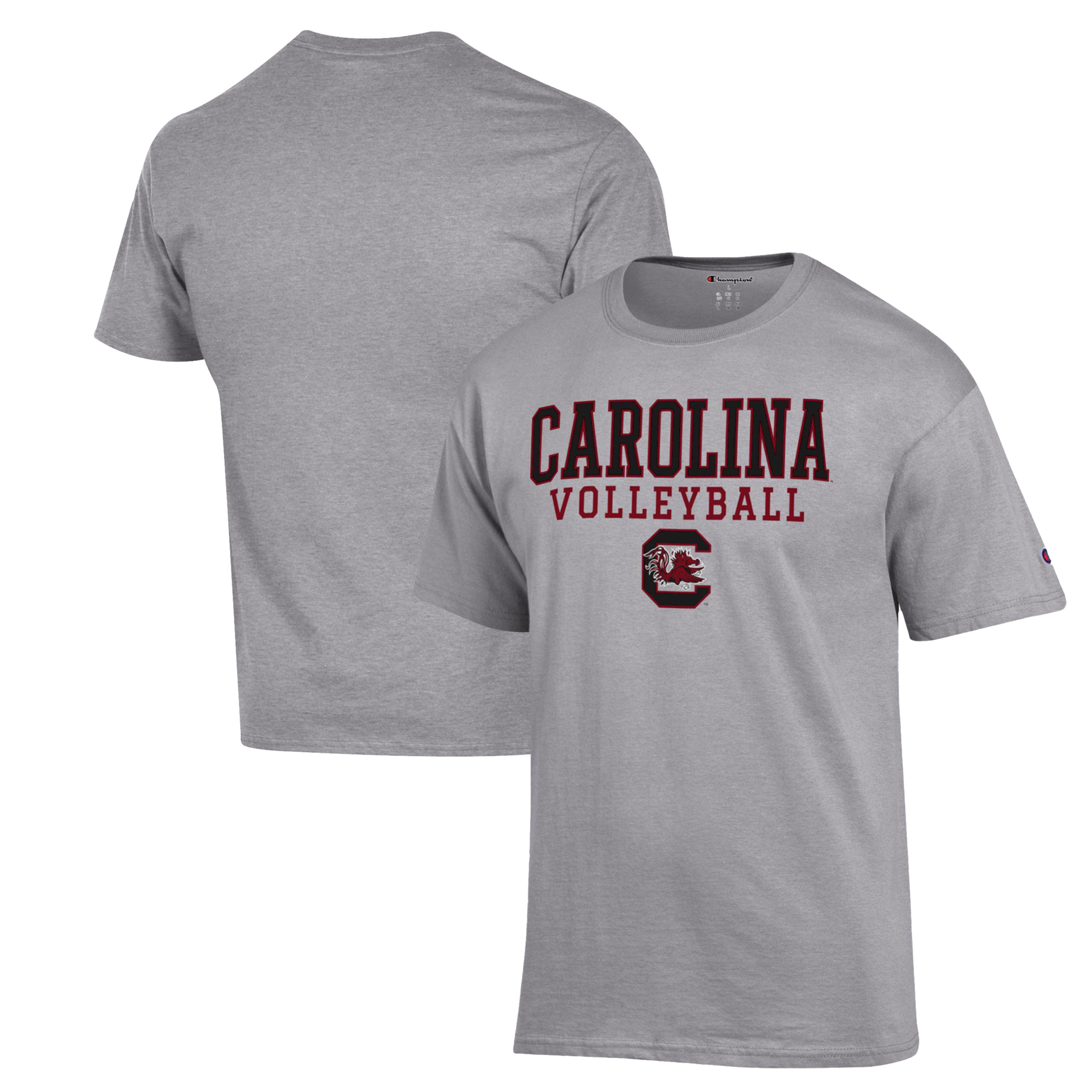Men’s Champion Heather Gray South Carolina Gamecocks Stack Logo Volleyball Powerblend T-Shirt Men’s Champion Heather Gray South Carolina Gamecocks Stack Logo Volleyball Powerblend T-Shirt