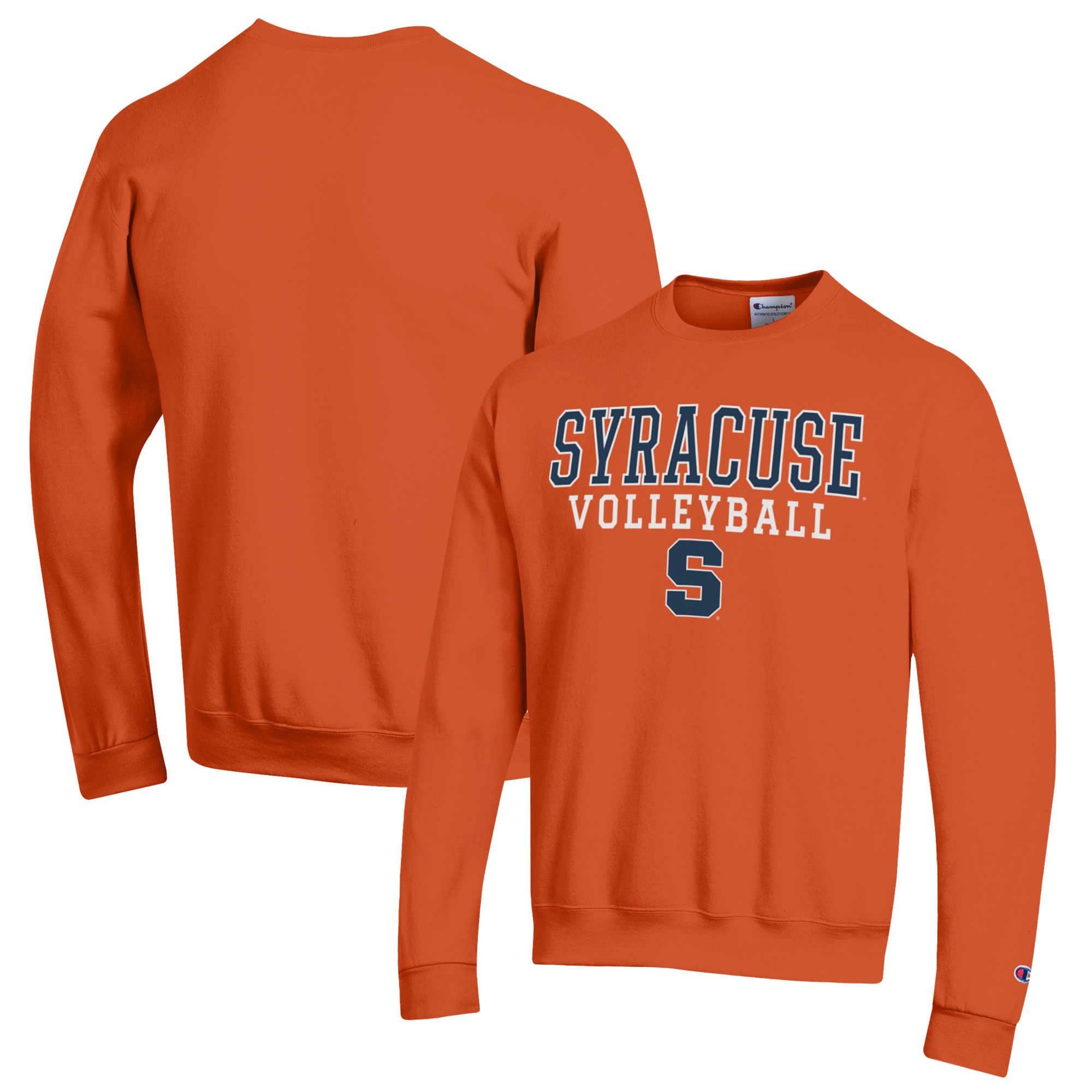 Men’s Champion Orange Syracuse Orange Stack Logo Volleyball Powerblend Pullover Sweatshirt Men’s Champion Orange Syracuse Orange Stack Logo Volleyball Powerblend Pullover Sweatshirt