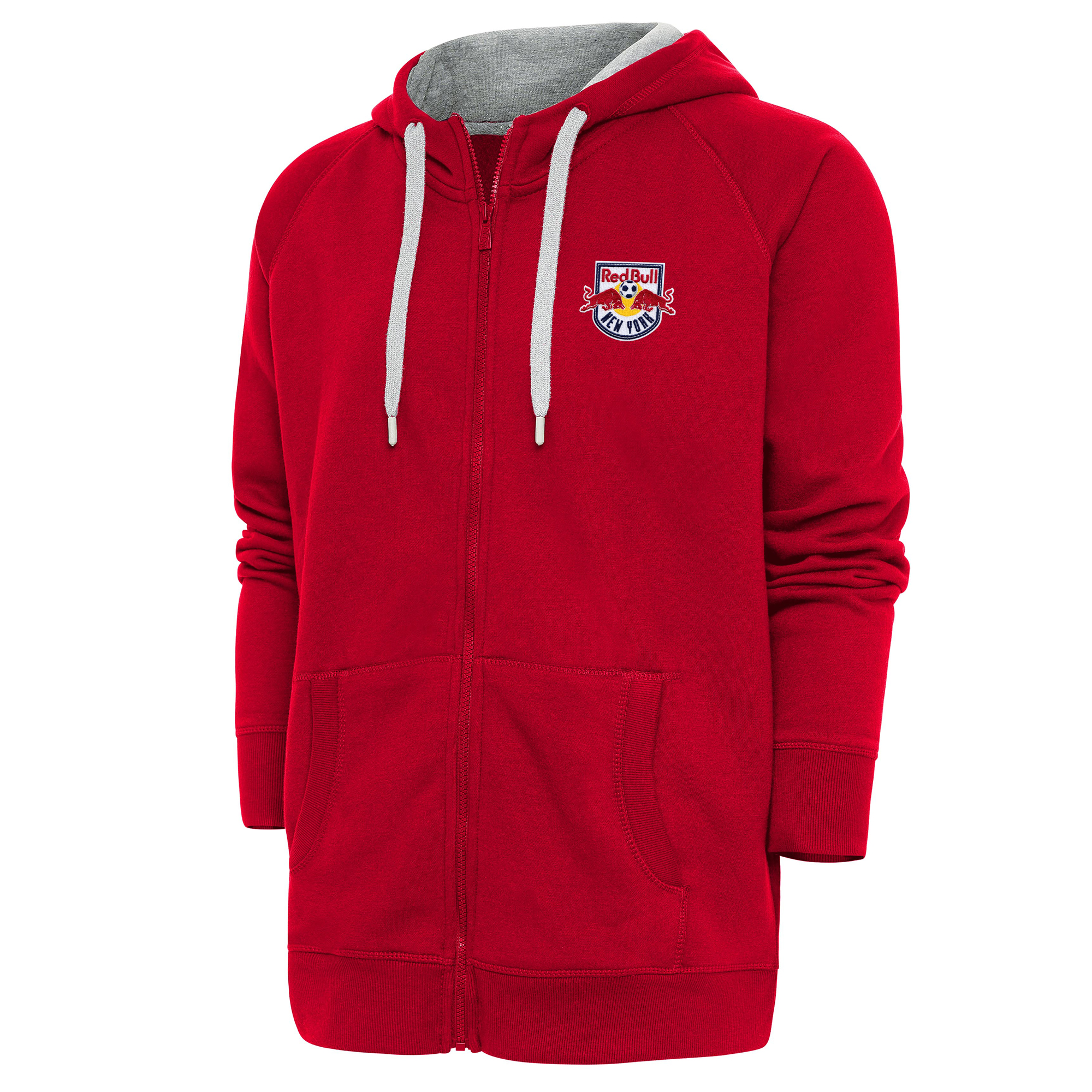 Men’s Antigua Red New York Red Bulls Logo Victory Full-Zip Hoodie Men’s Antigua Red New York Red Bulls Logo Victory Full-Zip Hoodie