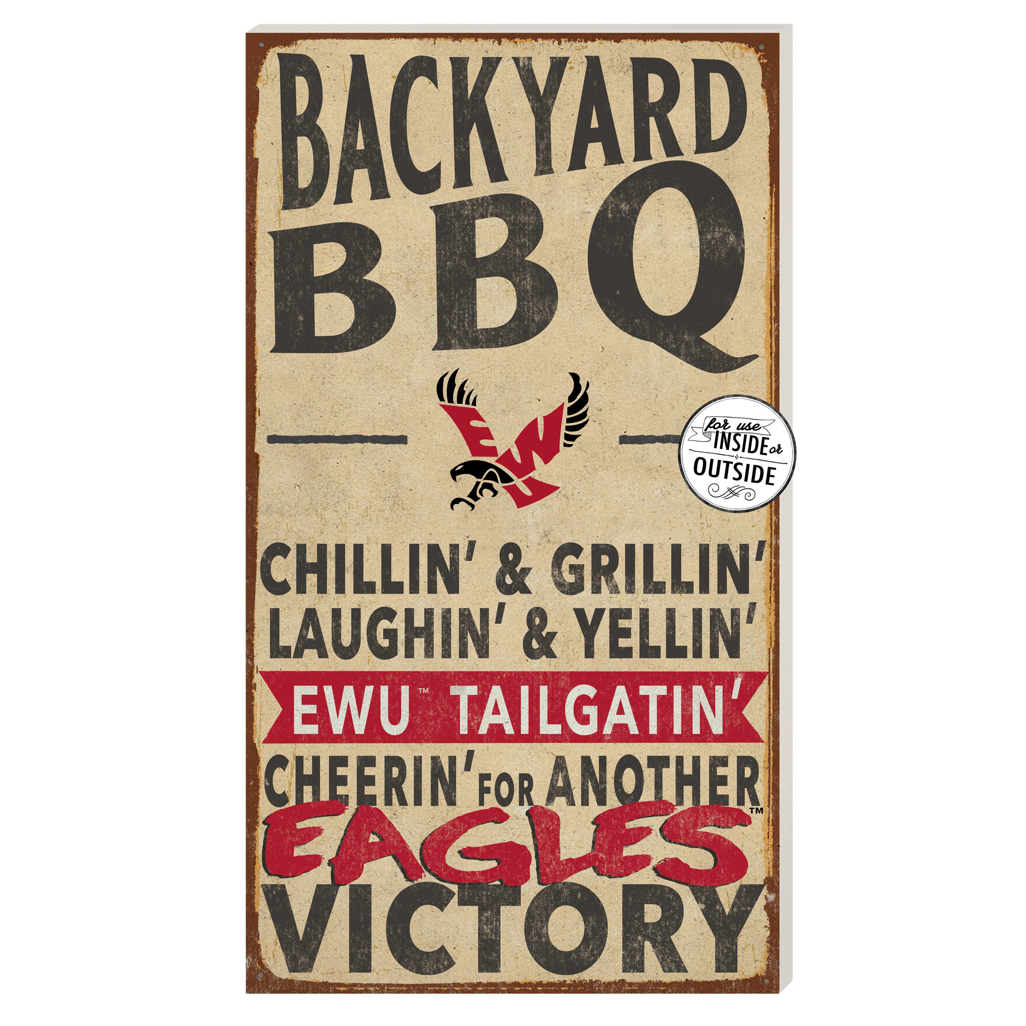 Eastern Washington Eagles 11'' x 20'' Indoor/Outdoor BBQ Sign