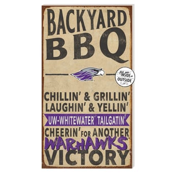 Wisconsin-Whitewater Warhawks 11'' x 20'' Indoor/Outdoor BBQ Sign