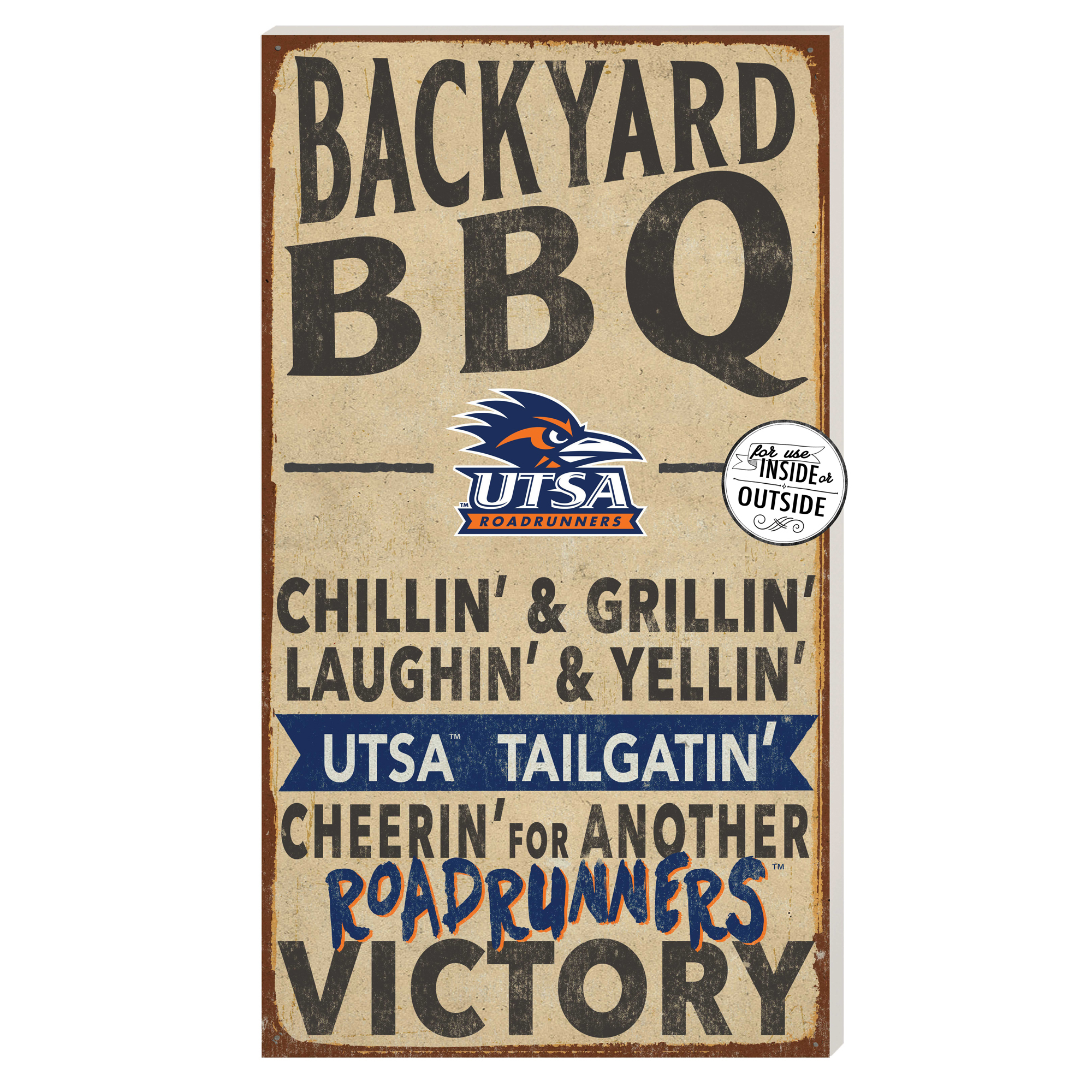 UTSA Roadrunners 11'' x 20'' Indoor/Outdoor BBQ Sign