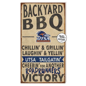 UTSA Roadrunners 11'' x 20'' Indoor/Outdoor BBQ Sign