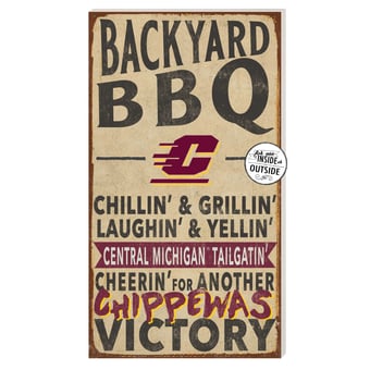 Central Michigan Chippewas 11'' x 20'' Indoor/Outdoor BBQ Sign