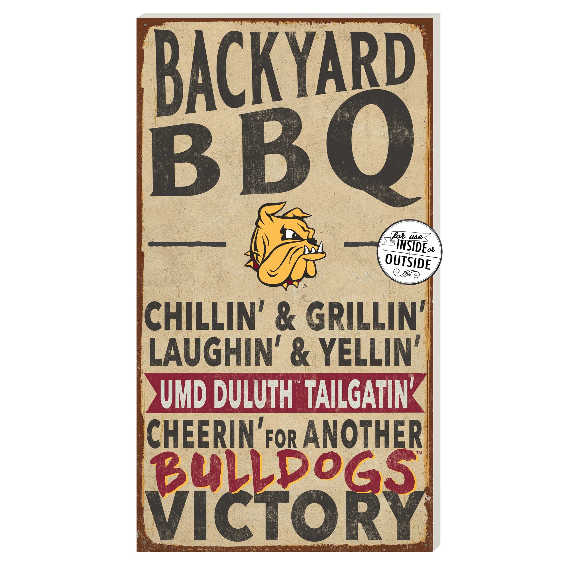Minnesota Duluth Bulldogs 11'' x 20'' Indoor/Outdoor BBQ Sign