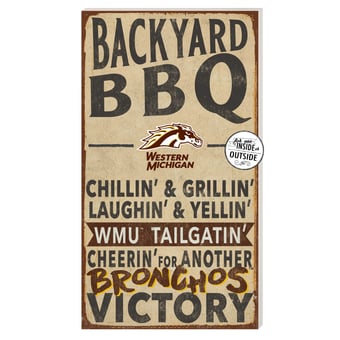Western Michigan Broncos 11'' x 20'' Indoor/Outdoor BBQ Sign
