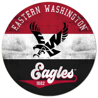 Eastern Washington Eagles 20'' x 20'' Retro Logo Circle Sign