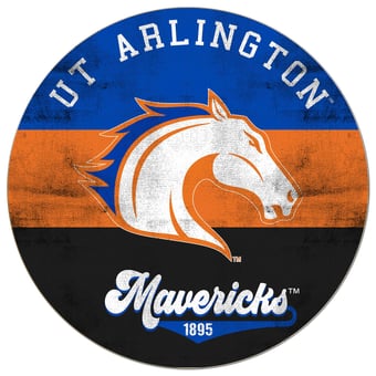 UT Arlington Mavericks 20'' x 20'' Retro Logo Circle Sign