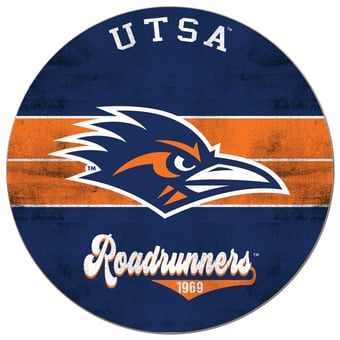 UTSA Roadrunners 20'' x 20'' Retro Logo Circle Sign