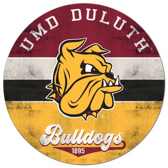Minnesota Duluth Bulldogs 20'' x 20'' Retro Logo Circle Sign