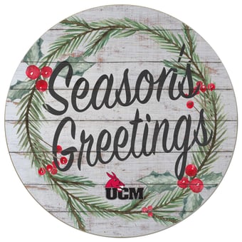 Central Missouri Mules 20'' x 20'' Season's Greetings Circle