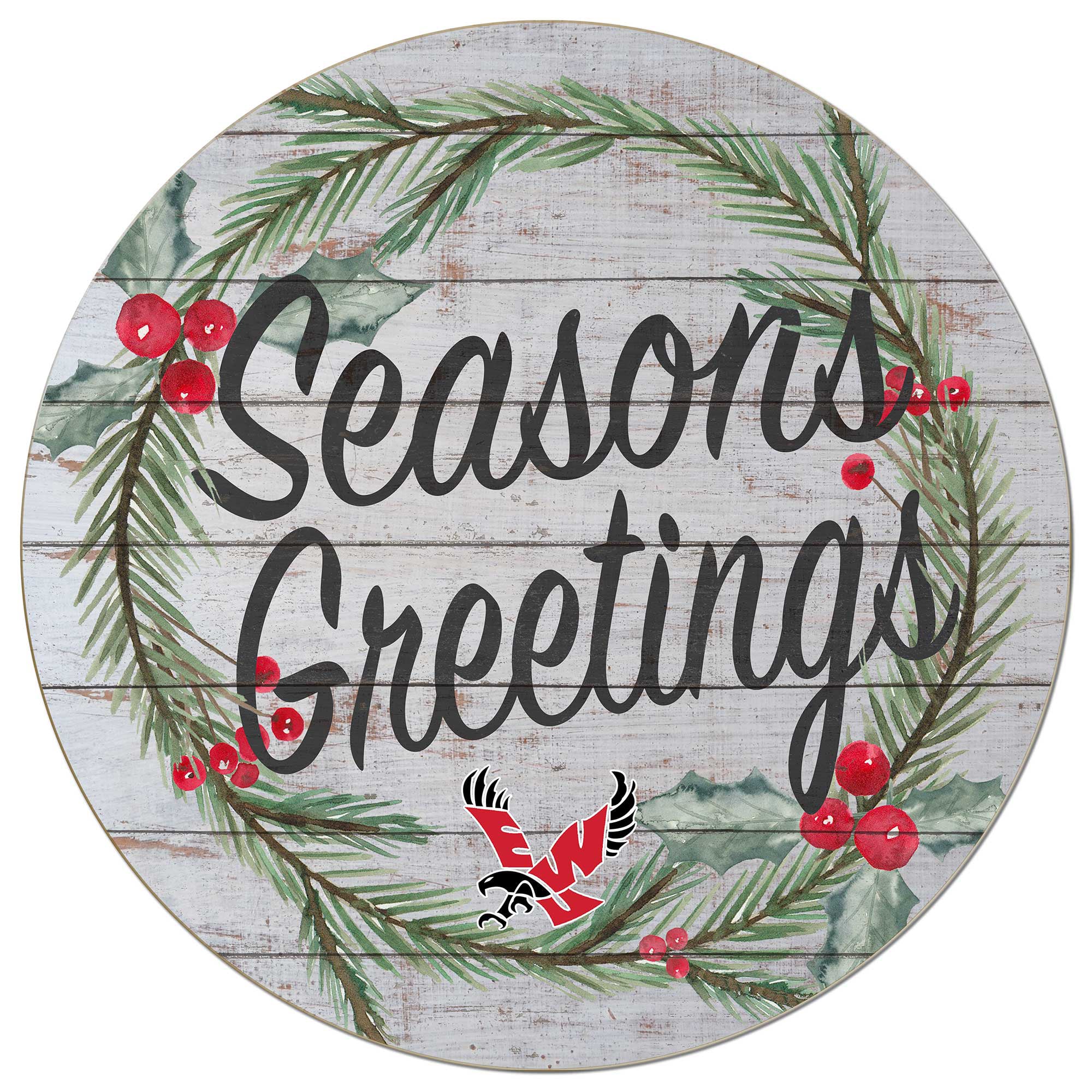 Eastern Washington Eagles 20'' x 20'' Season's Greetings Circle