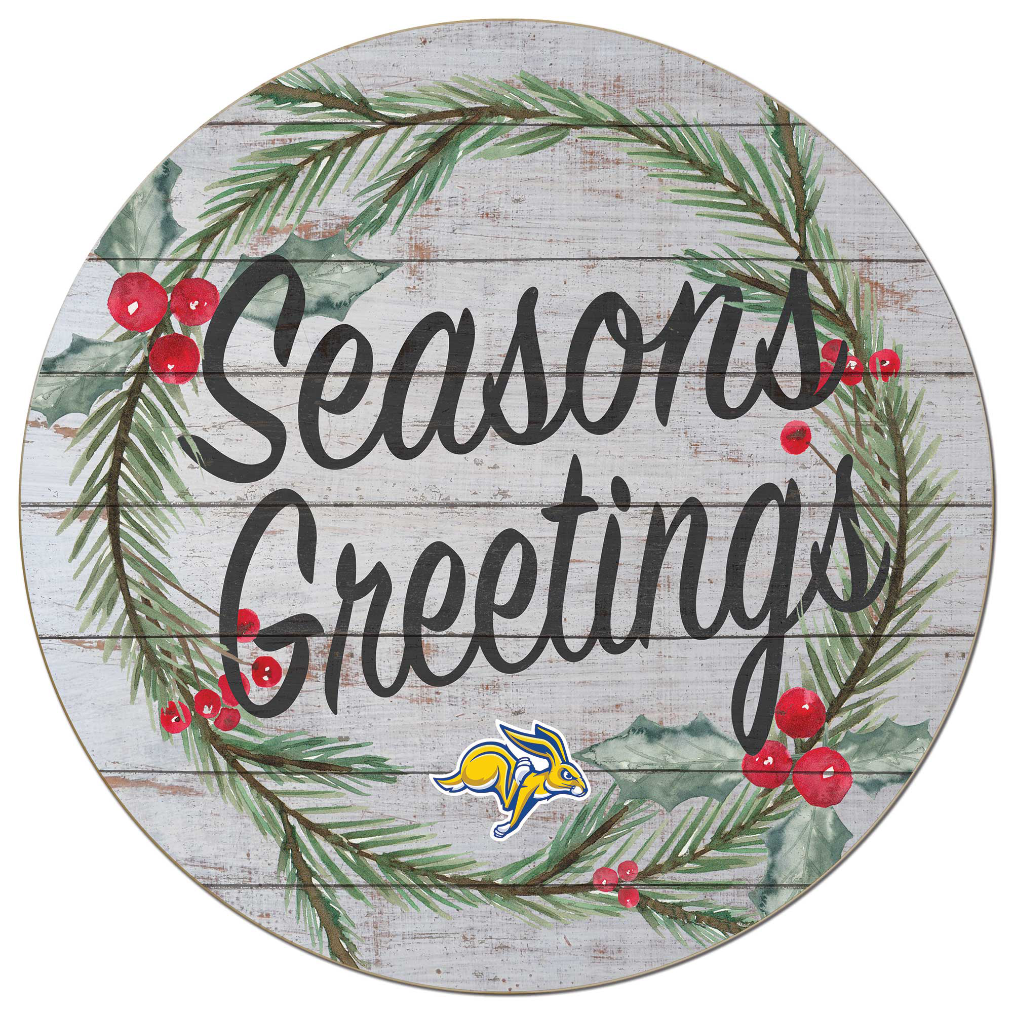 South Dakota State Jackrabbits 20'' x 20'' Season's Greetings Circle