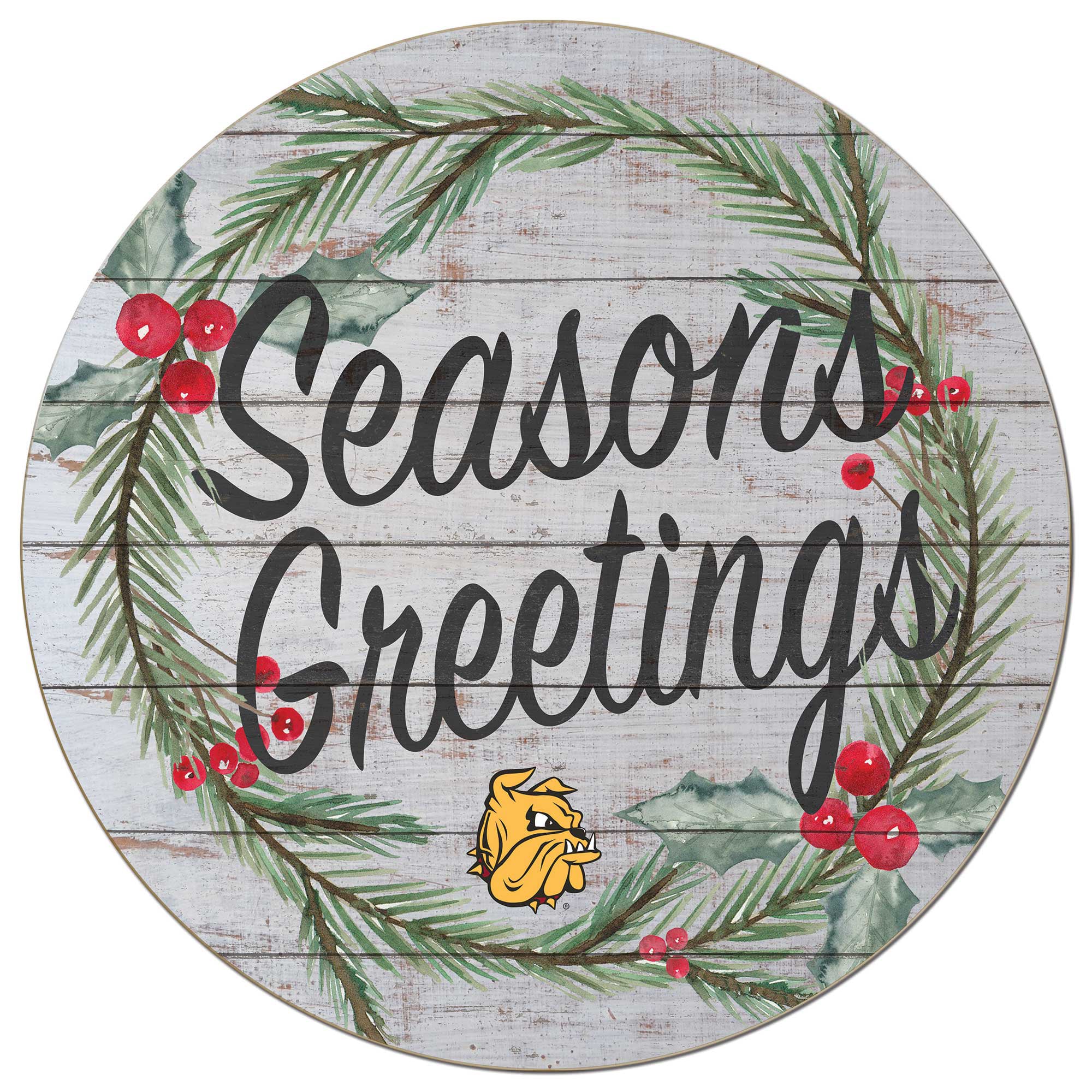 Minnesota Duluth Bulldogs 20'' x 20'' Season's Greetings Circle