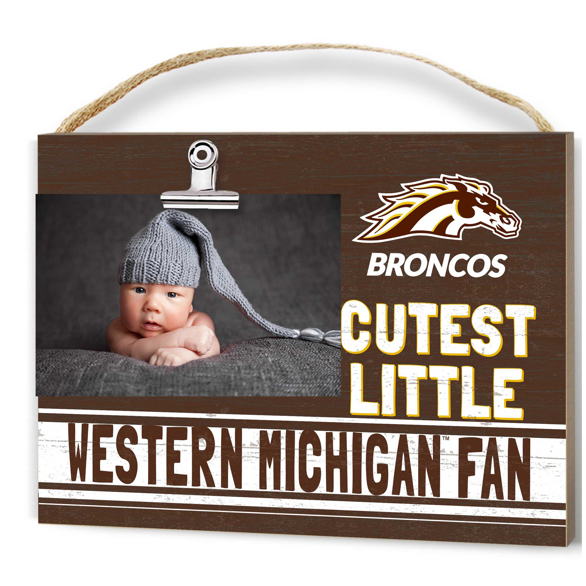 Western Michigan Broncos 8'' x 10'' Cutest Little Fan Team Logo Clip Photo Frame