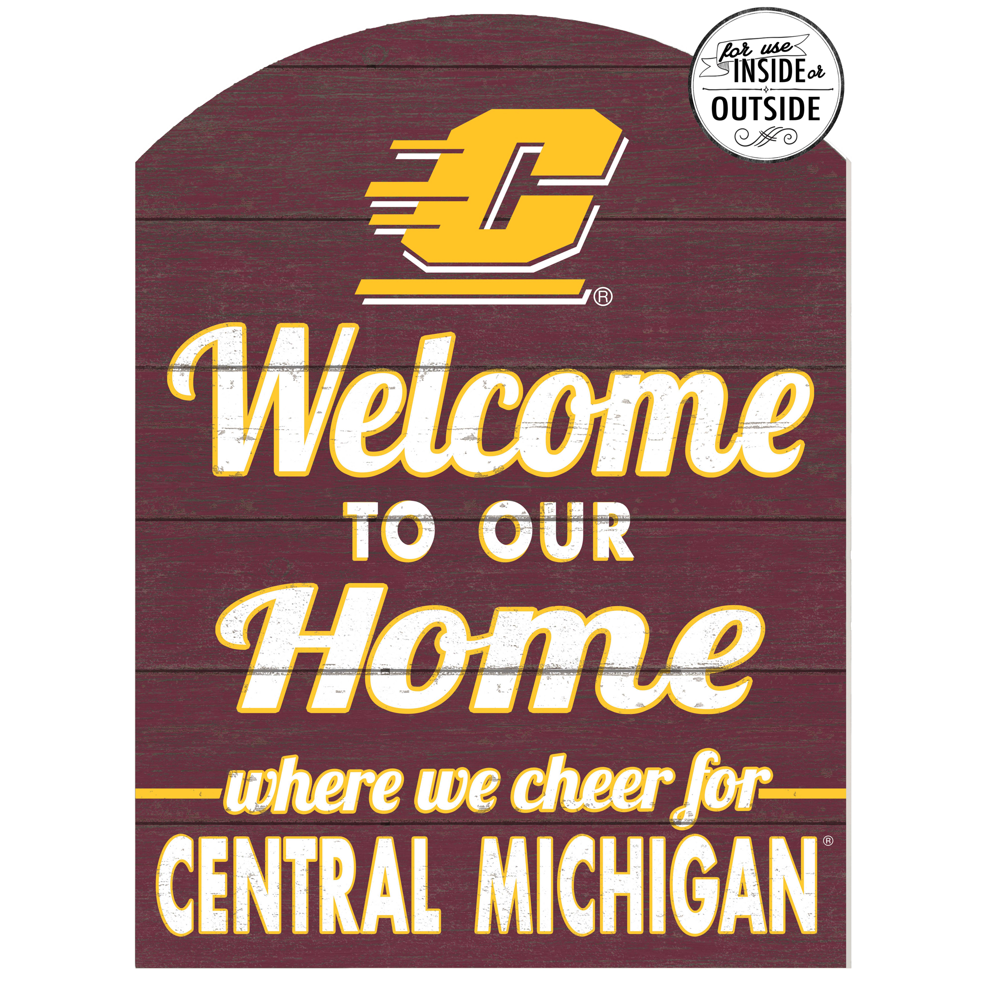 Central Michigan Chippewas 16'' x 22'' Indoor/Outdoor Marquee Sign