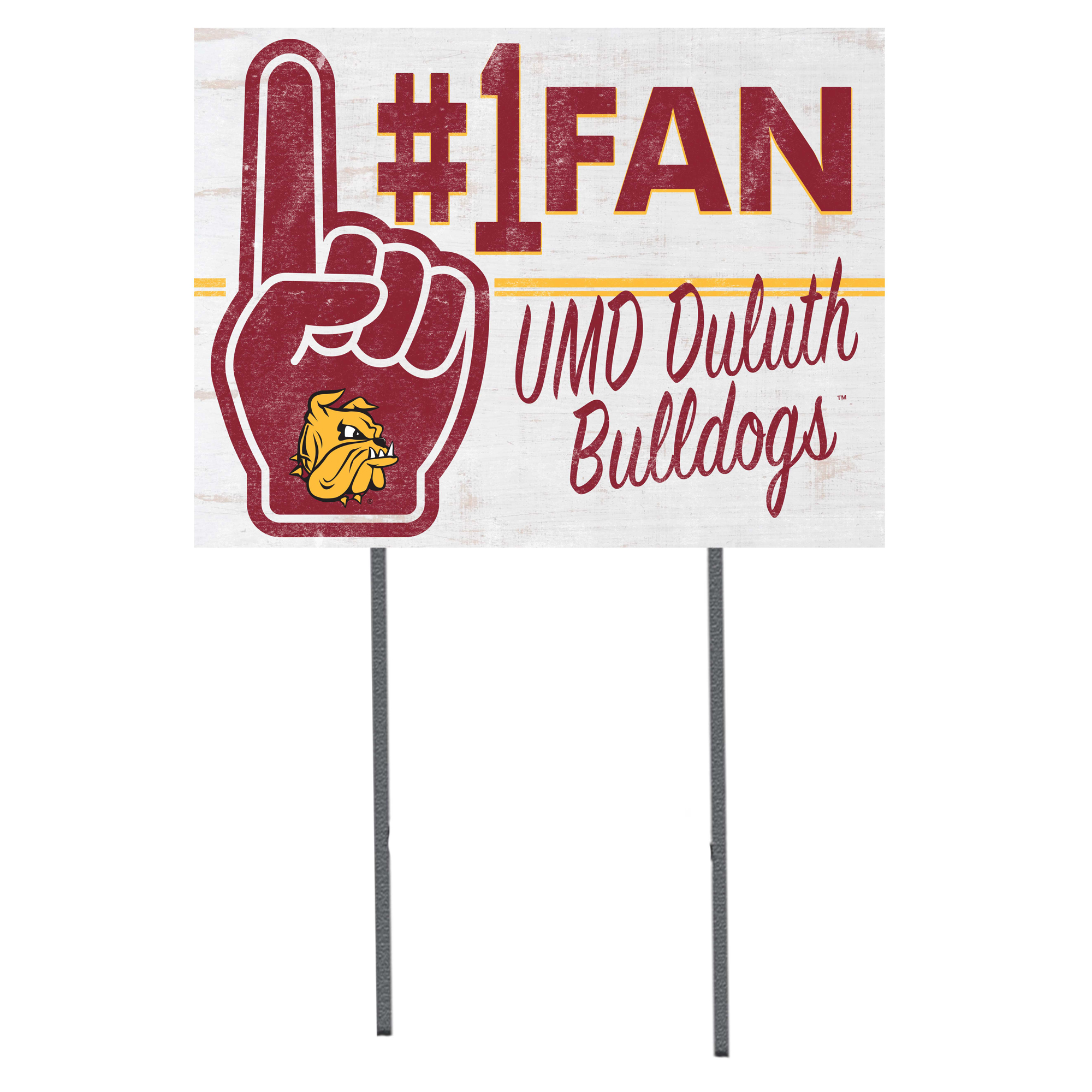 Minnesota Duluth Bulldogs 18'' x 24'' #1 Fan Yard Sign