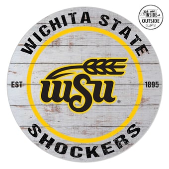 Wichita State Shockers 20'' x 20'' Indoor/Outdoor Weathered Circle Sign