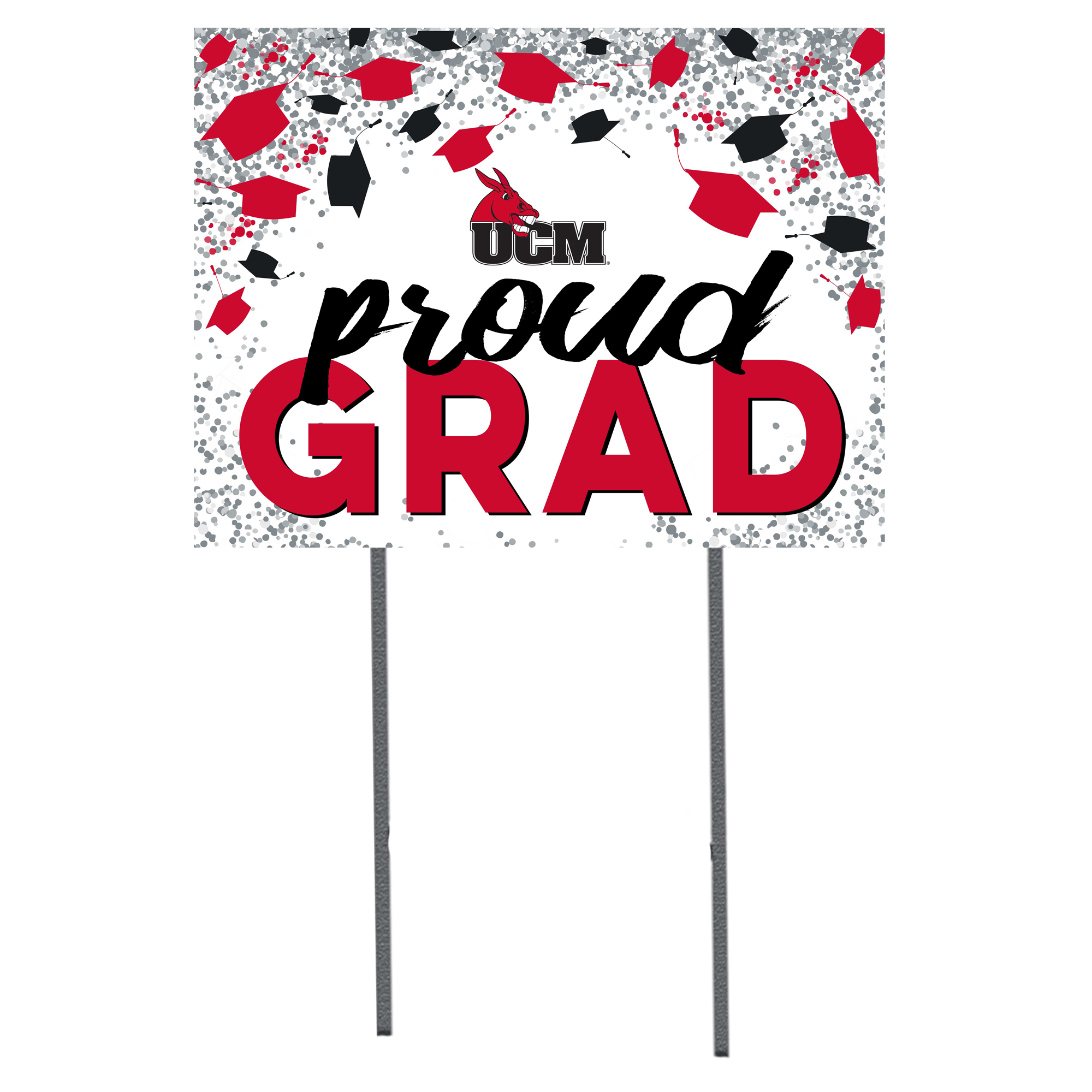 Central Missouri Mules 18'' x 24'' Grad Yard Sign