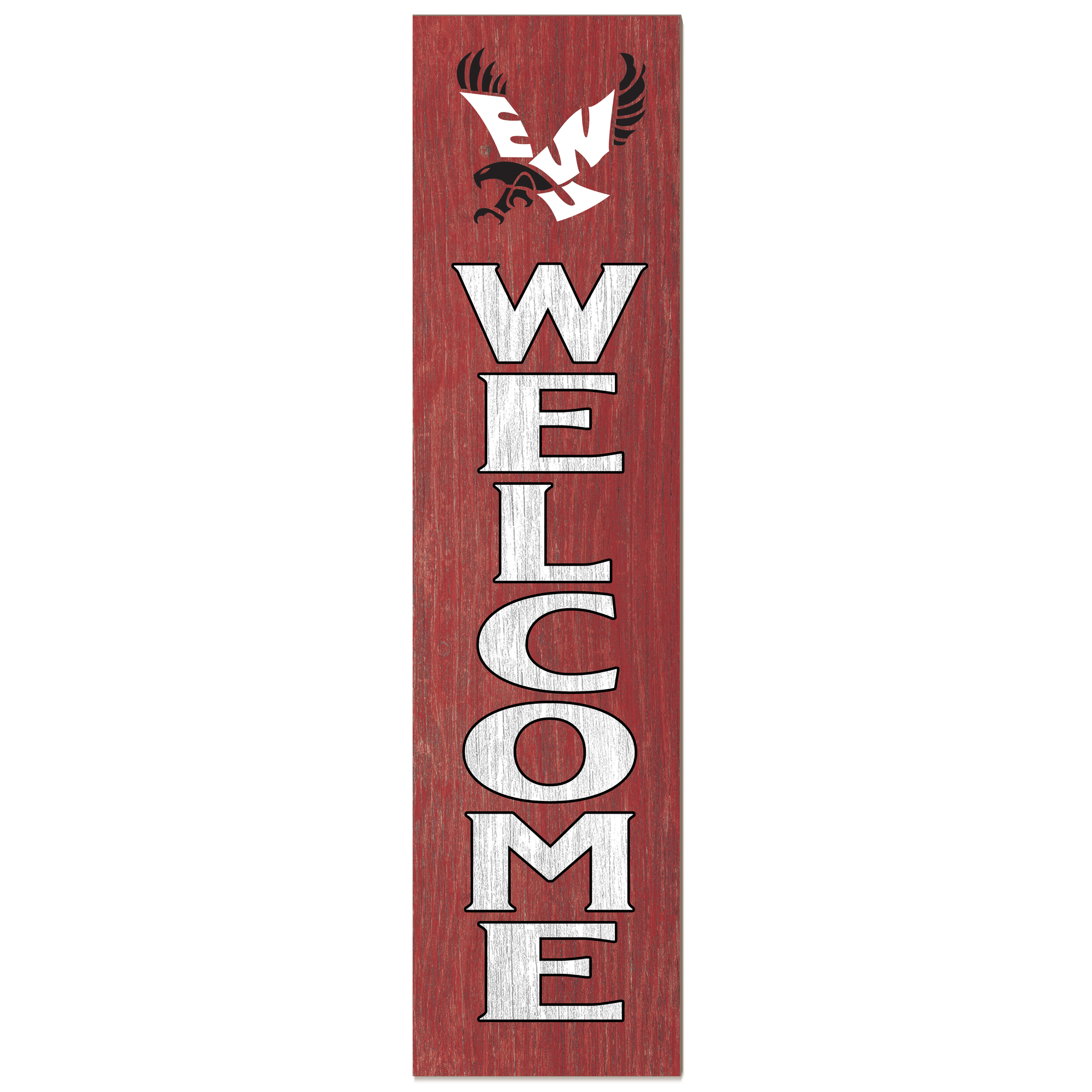 Eastern Washington Eagles 12'' x 48'' Welcome Outdoor Leaner