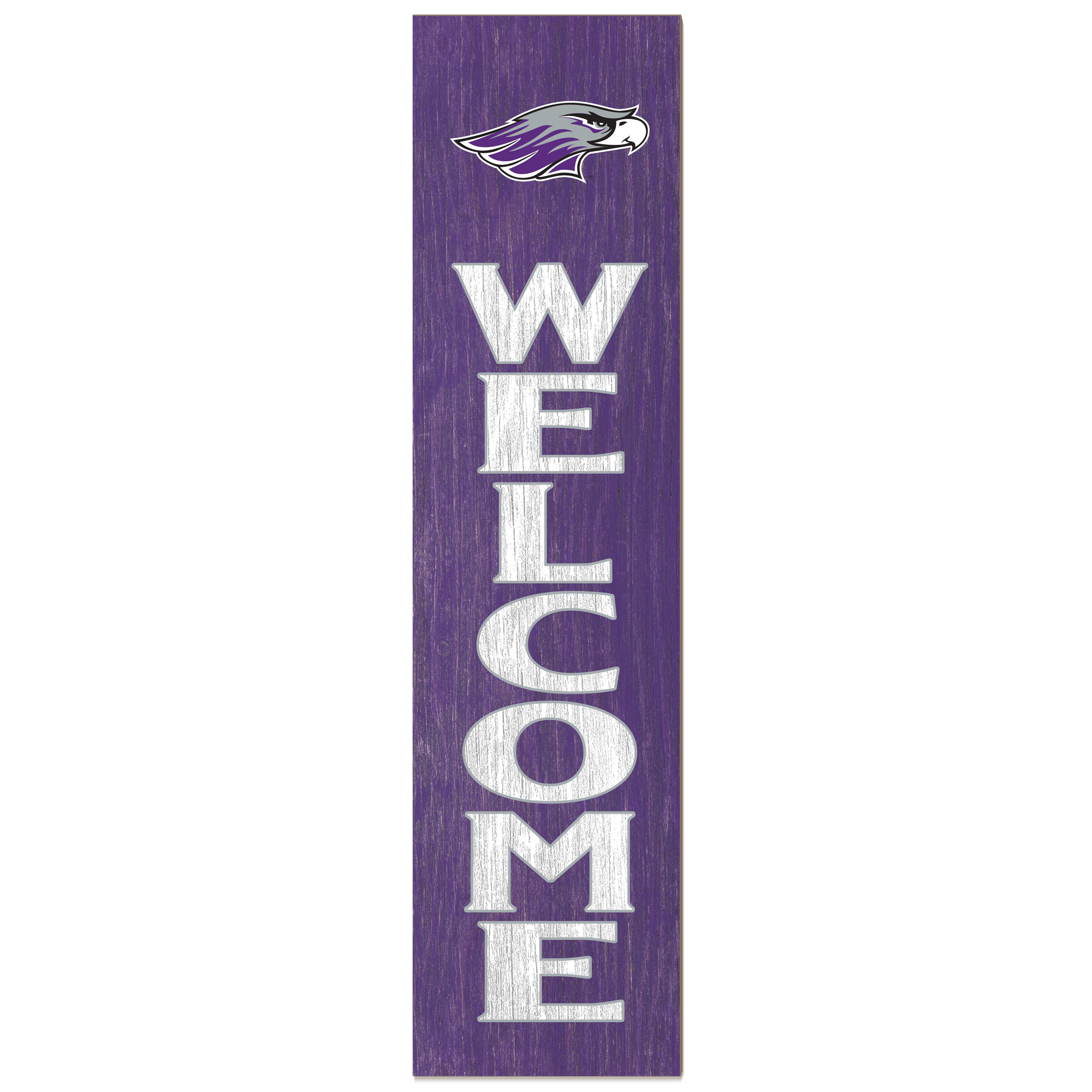 Wisconsin-Whitewater Warhawks 12'' x 48'' Welcome Outdoor Leaner