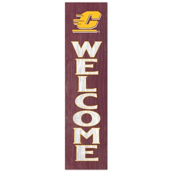 Central Michigan Chippewas 12'' x 48'' Welcome Outdoor Leaner