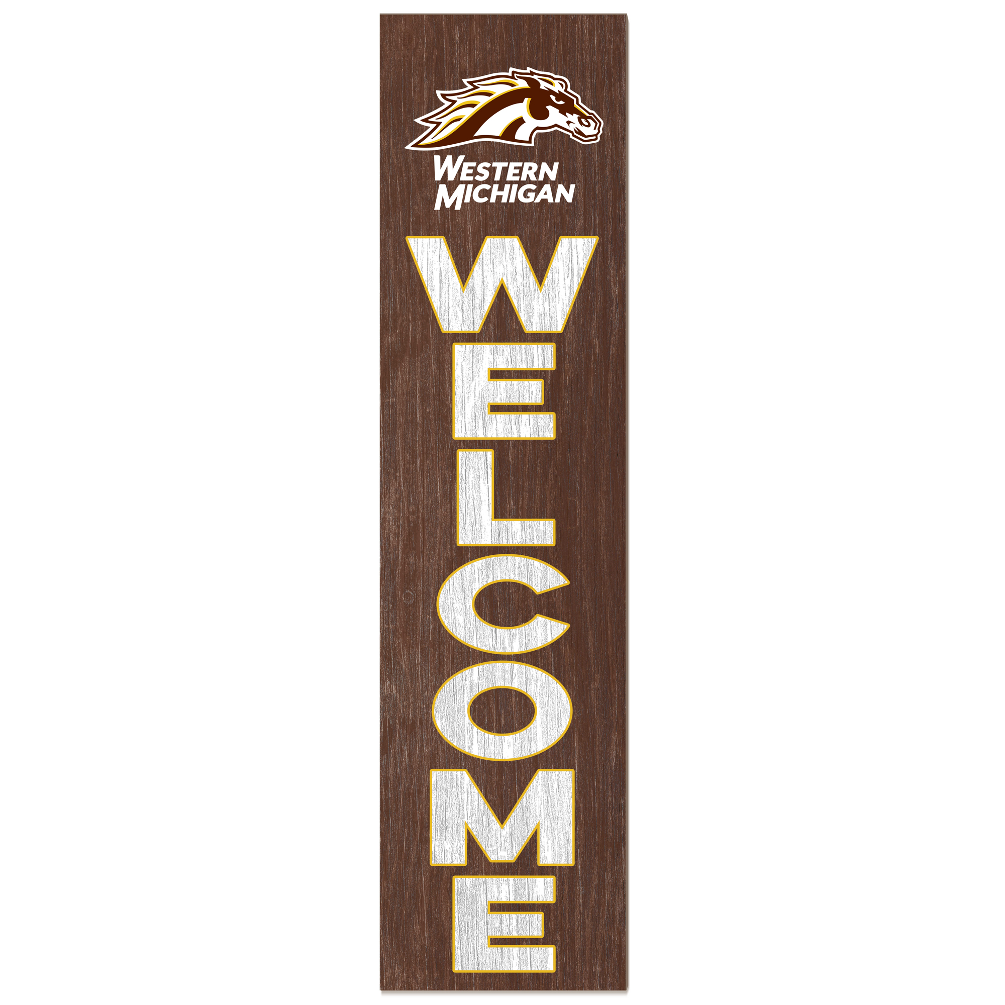 Western Michigan Broncos 12'' x 48'' Welcome Outdoor Leaner
