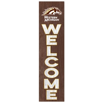 Western Michigan Broncos 12'' x 48'' Welcome Outdoor Leaner