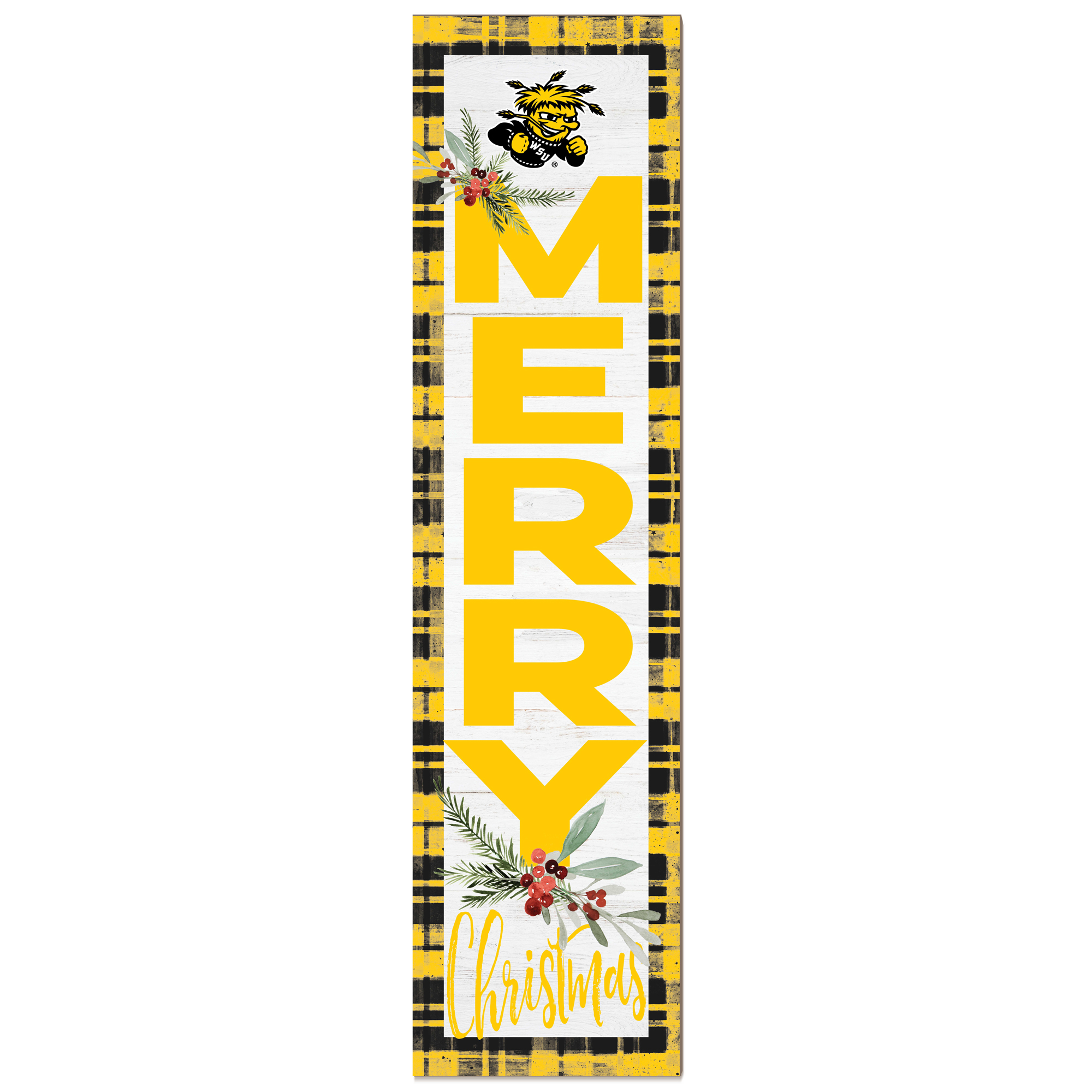 Wichita State Shockers 12'' x 48'' Outdoor Merry Christmas Leaner