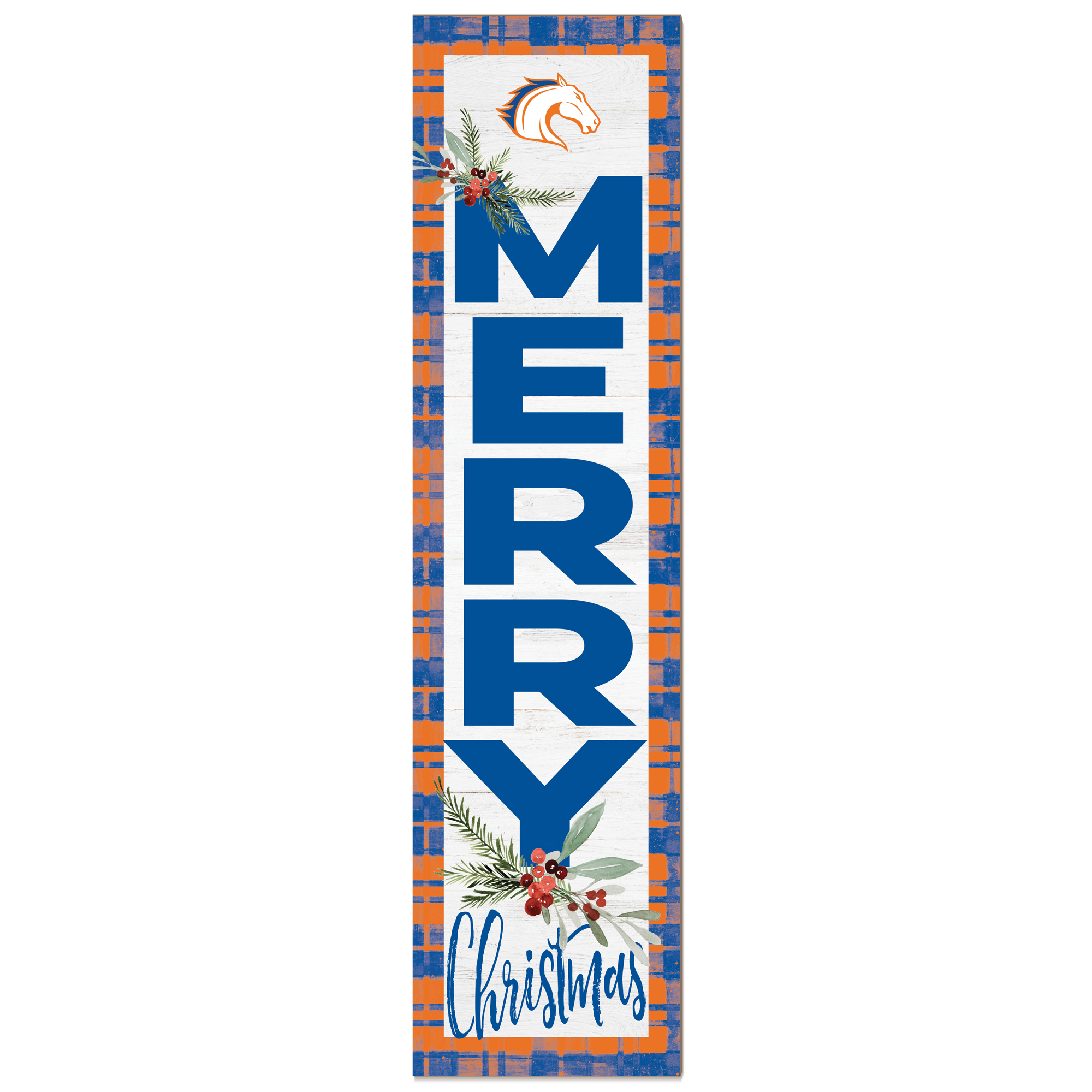 UT Arlington Mavericks 12'' x 48'' Outdoor Merry Christmas Leaner