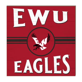 Eastern Washington Eagles 10'' x 10'' Retro Team Sign