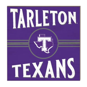 Tarleton State Texans 10'' x 10'' Retro Team Sign