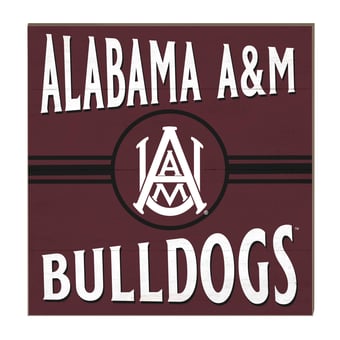 Alabama A&M Bulldogs 10'' x 10'' Retro Team Sign