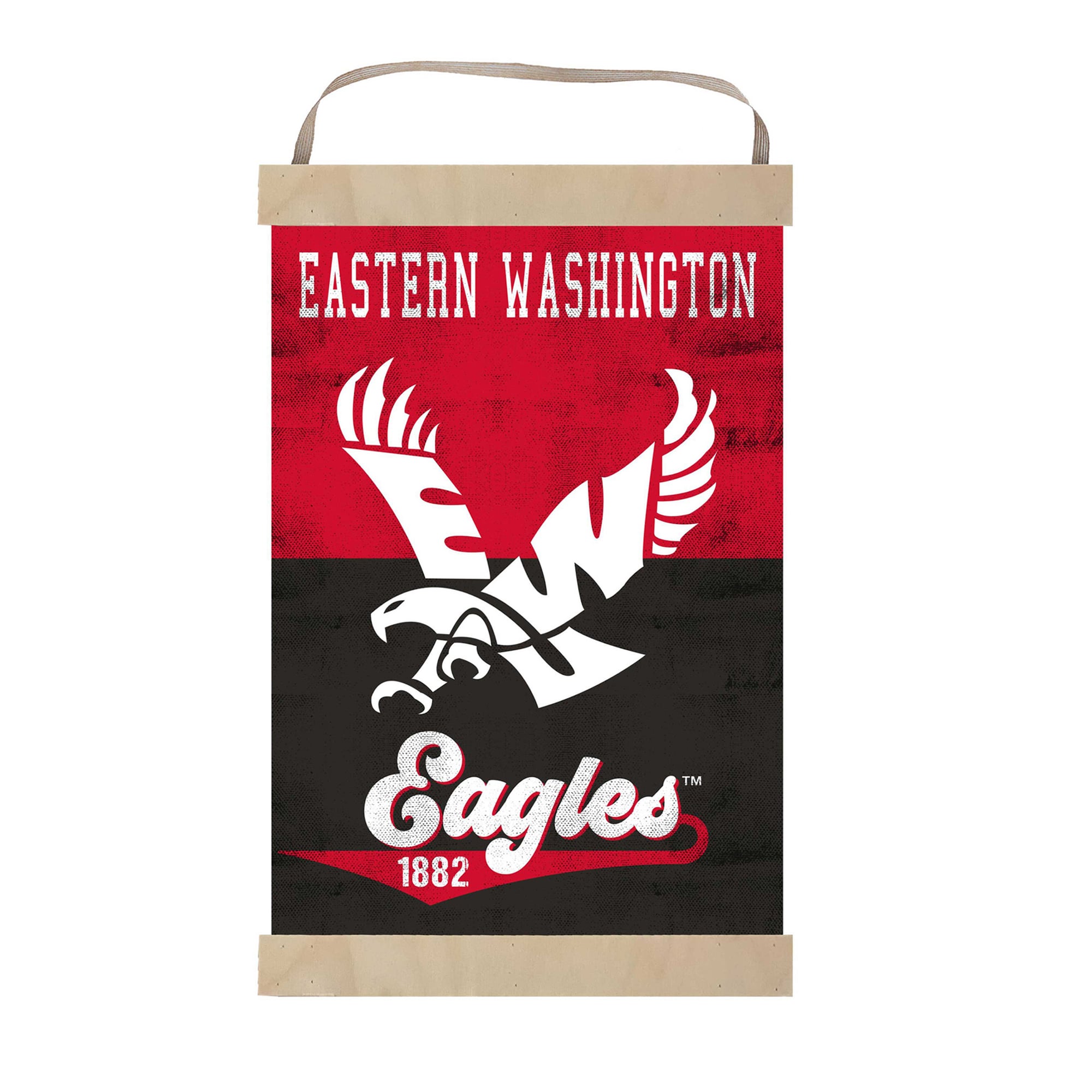 Eastern Washington Eagles 12'' x 20'' Retro Logo Banner Sign