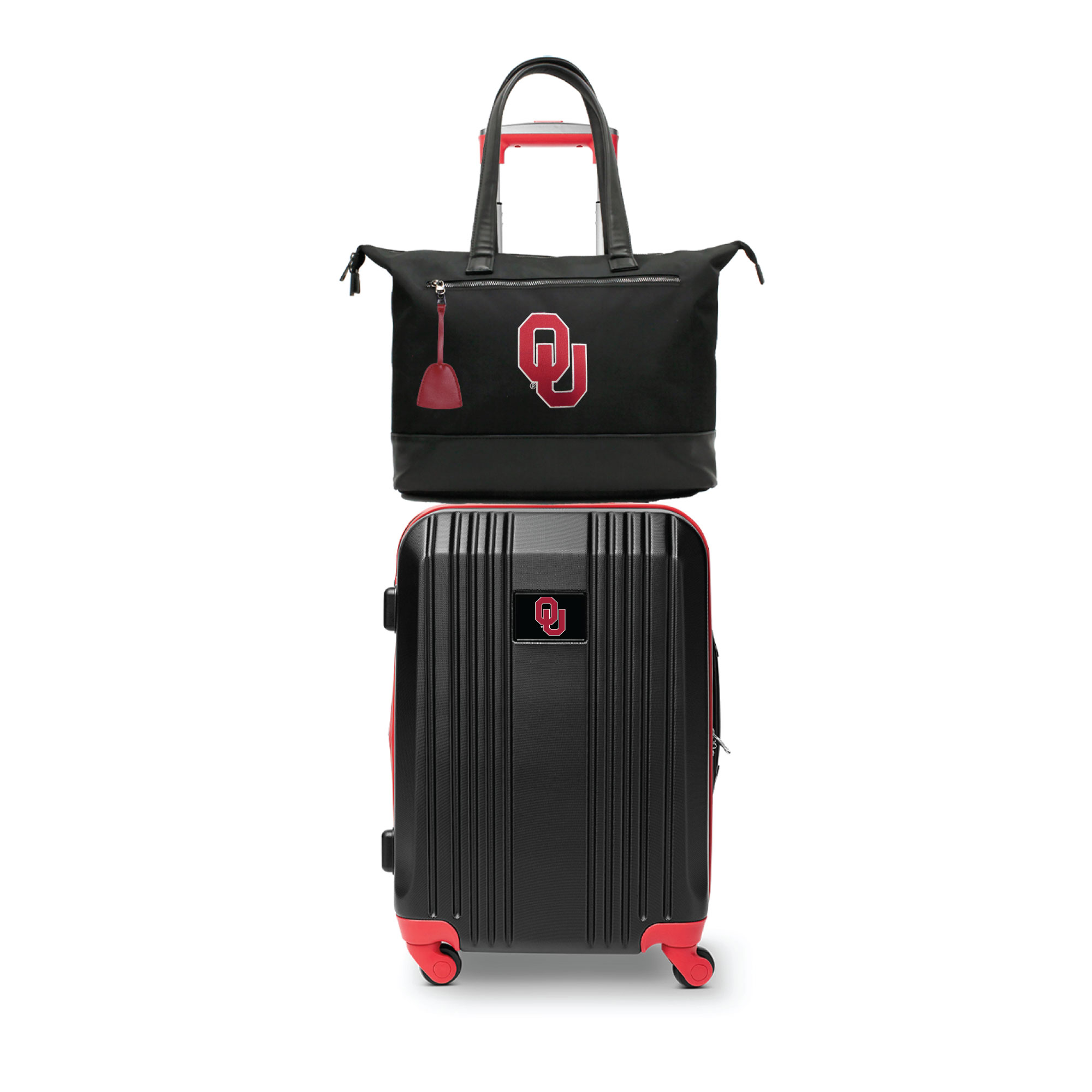 MOJO Oklahoma Sooners Premium Laptop Tote Bag and Luggage Set