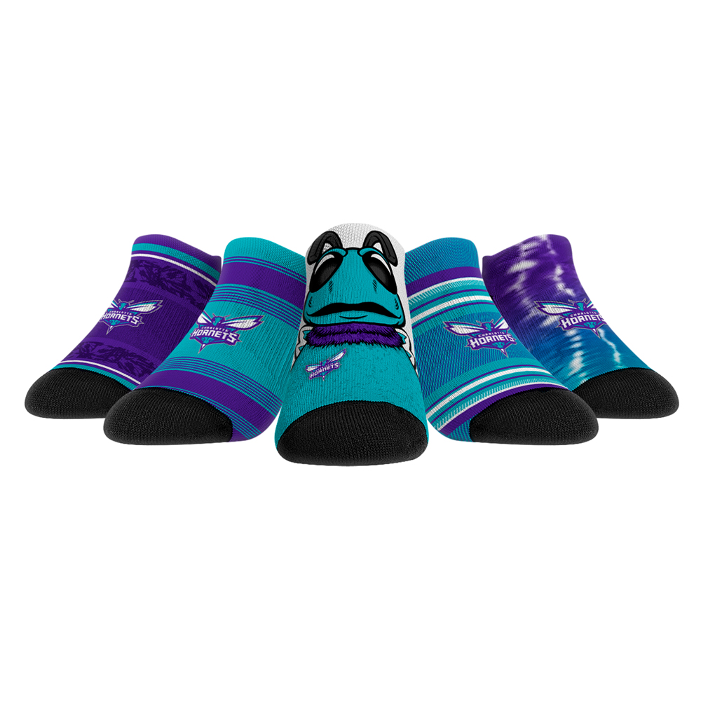 Unisex Rock Em Charlotte Hornets Super Fan 5-Pack Low-Cut Socks