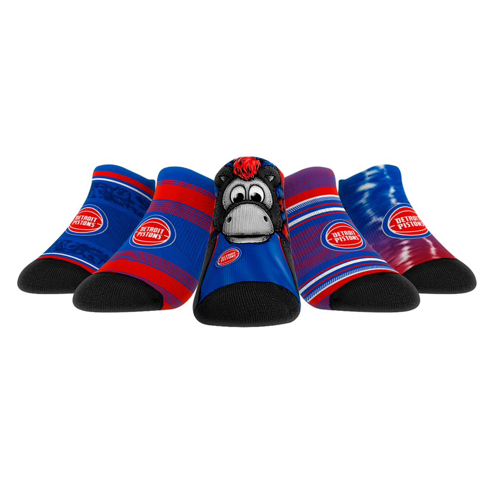 Unisex Rock Em Detroit Pistons Super Fan 5-Pack Low-Cut Socks